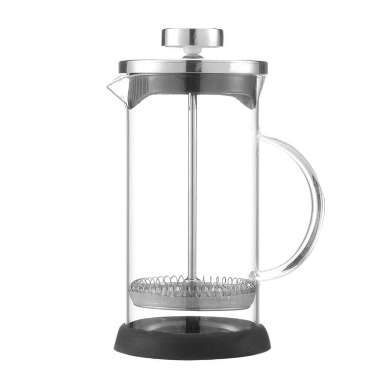 High Borosilicate Glass French Press Coffee & Tea Maker with Steel Lid