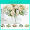 Exquisite 7 Heads Artificial Fake Silk Flowers Rose Peony Bunch For Elegant Home Decor