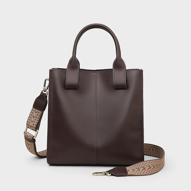 Tote Women's Bag New Style New Chinese Crossbody Bag Large Capacity Bucket Bag One-shoulder Hand Leather Bag