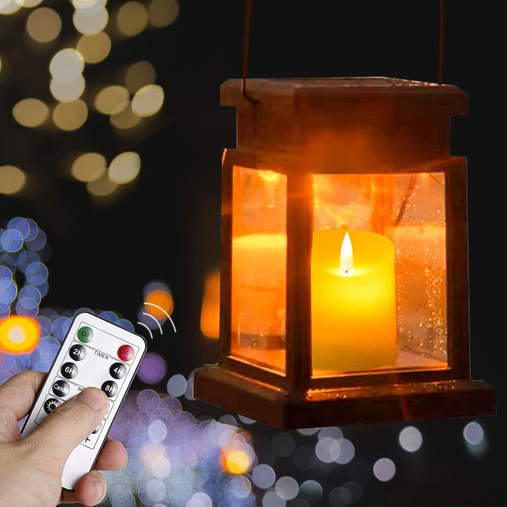 Kammoy Rechargeable Flameless Candle, LED Flickering Candles Tea Lights Pillar Candles Sets with Adjustable Brightness and Timing Remote, Warm Light