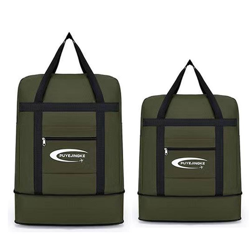 Convertible Canvas Handbag: Foldable, Double-Backed, Large Capacity for School and Travel