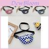 Stylish Children's Checkered Pattern Sling Bag Durable Canvas Crossbody Backpack With Large Capacity For Snacks