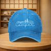 Vintage Happy Camper Baseball Cap Unisex Adjustable Cotton Hat for Camping Cycling Outdoor Family Parties