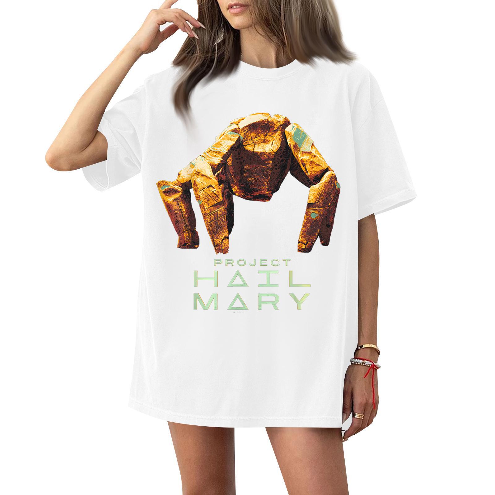 

Women s round-neck casual printed short-sleeved T-shirt top XL білий