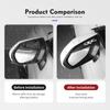 For Opel 2Pcs Car Logo Sun Visor Rearview Mirror Rain Eyebrow Shield Sticker OPC Astra J H G K Insignia Corsa D B E Mokka Vectra Sx0