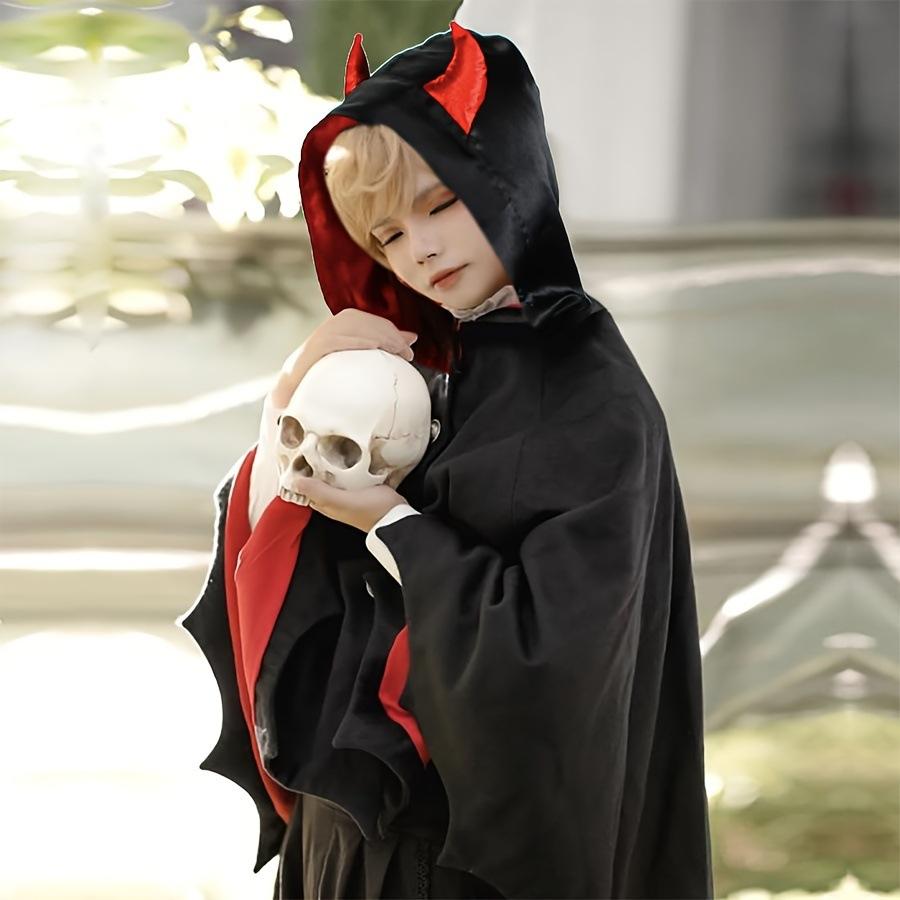 Vampir-Sensenmann Halloween Kostüm Umhang, geeignet für Mottopartys, Rollenspiele Bühnenauftritte, Feiertagsaufführungen