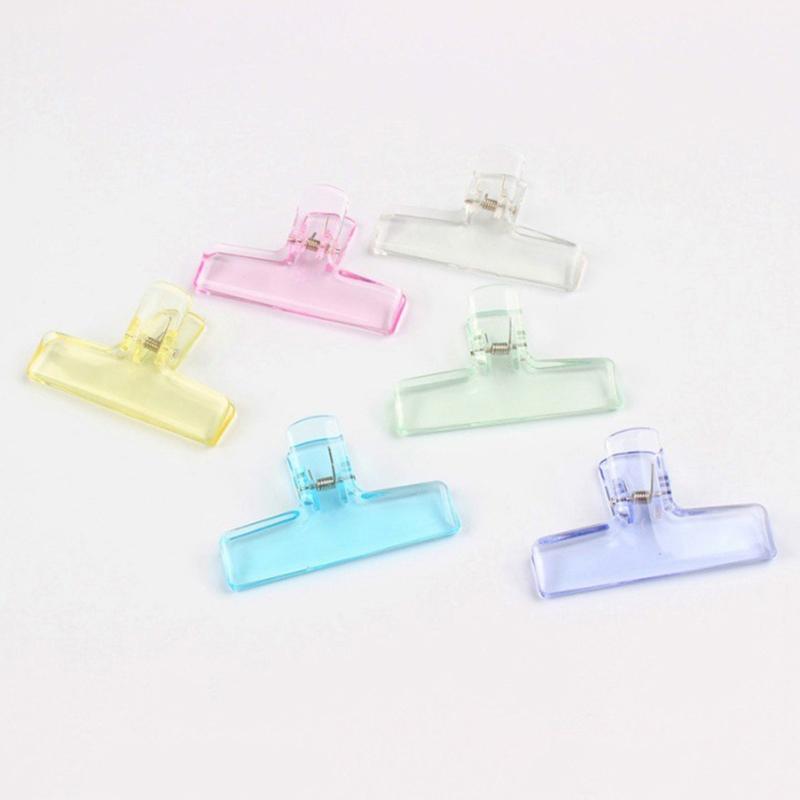 Simplicity Paper Clip Transparent Visible Acrylic Clip Scrapbook Sticker Storage Clip Student Supplies Lovely Stationery
