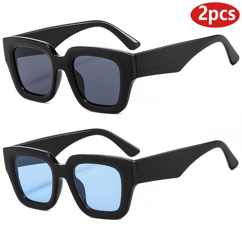 1/2pcs Square Sunglasses Women Fashion Large Frame Rectangle Sun Glasses Outdoor Sports Eyewear Shade UV Protection
