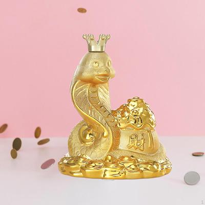 Snake Piggy Bank Chinese Zodiac Statue Animal Figure Money Saving Box Coin for