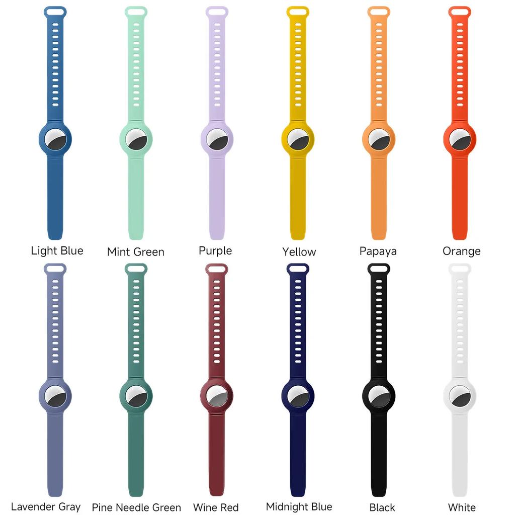Case for Apple AirTag Silicone Strap Air Tag Anti-lost Bracelet Protective Cover for Children Kids Tracker Locator Watch Band