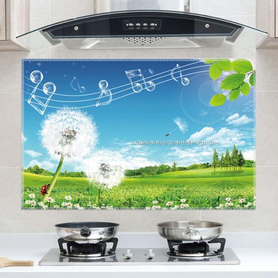 Oil-proof Kitchen Wall Sticker Goose Sea Fruit Self-adhesive Waterproof Heat Resistant Bathroom Kitchen Wall Art Decal Decoration