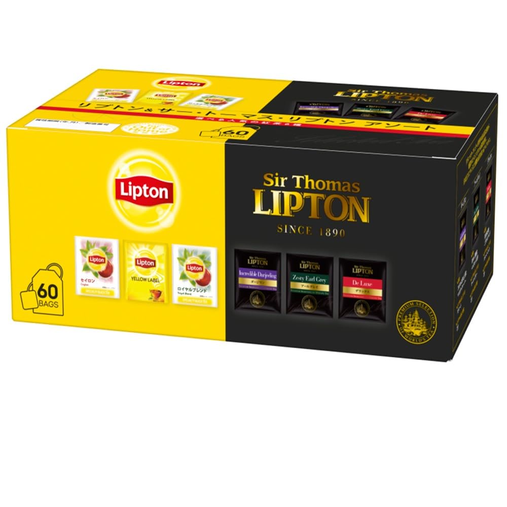 Morinaga Milk Industry Lipton Sir Thomas Lipton Tea Assortment Tea Bags & 6-Flavor (60 bags)