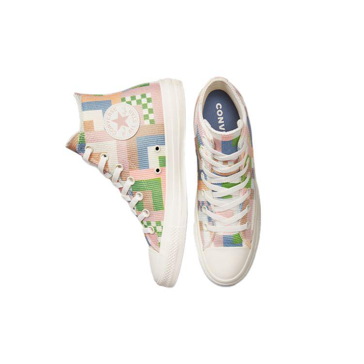 Converse Chuck Taylor All Star High Crafted Abstract Stripes Women Sneakers Multi-Color Egret Pink-Clay 572702C