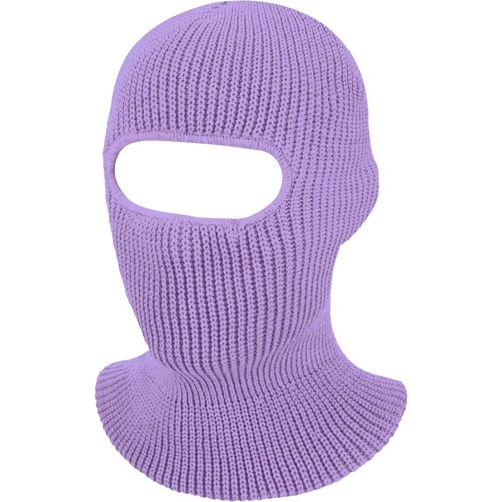 3-Hole Knitted Full Face Cover Ski Mask, Adult Winter Balaclava Warm Knit Full Face Mask for Outdoor Sports