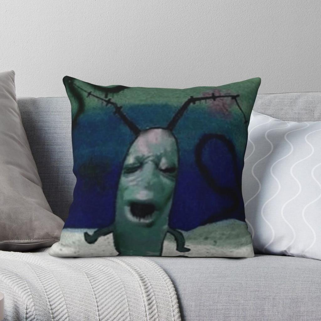 Cursed Plankton Ugly Square Pillowcase Polyester Linen Velvet Pattern Zip Decor Throw Pillow Case Car Cushion Cover