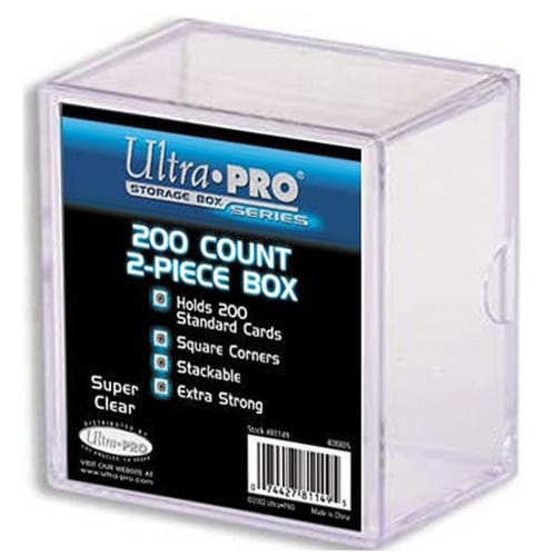 

Ultra Pro Clear 2-Piece Card Storage Box for 200 Cards