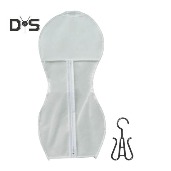 Non-woven Fabric Wig Storage Bag with Hanger Hair Extension Accessories Holder Portable Travel Dust-proof Zipper Wig Organizer Pouch