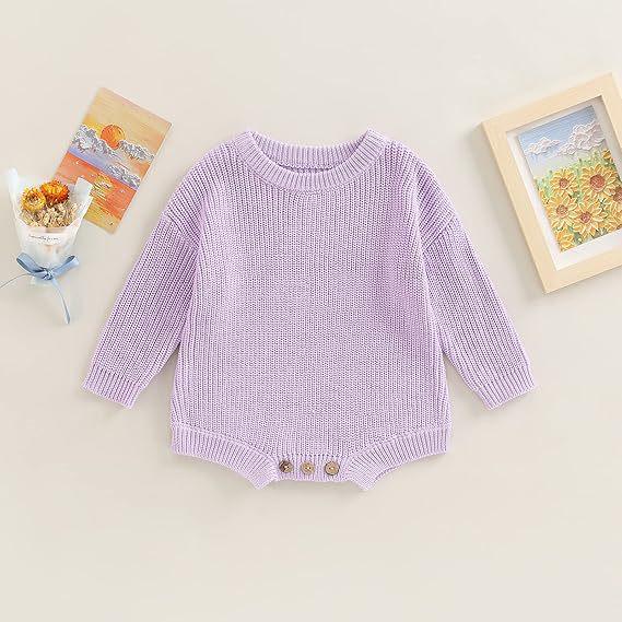 European and American Cotton Baby Romper - Free Shipping, Autumn/Winter, Snap Crotch Sweater