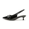 L-218 new simple high heels with black pointed stiletto fashion high heels sandals women