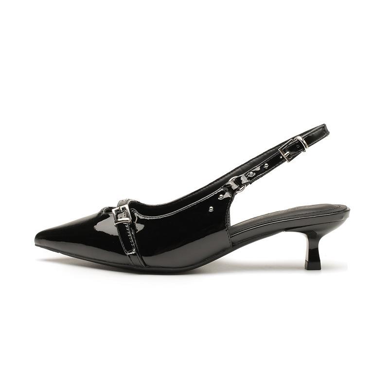 L-218 new simple high heels with black pointed stiletto fashion high heels sandals women