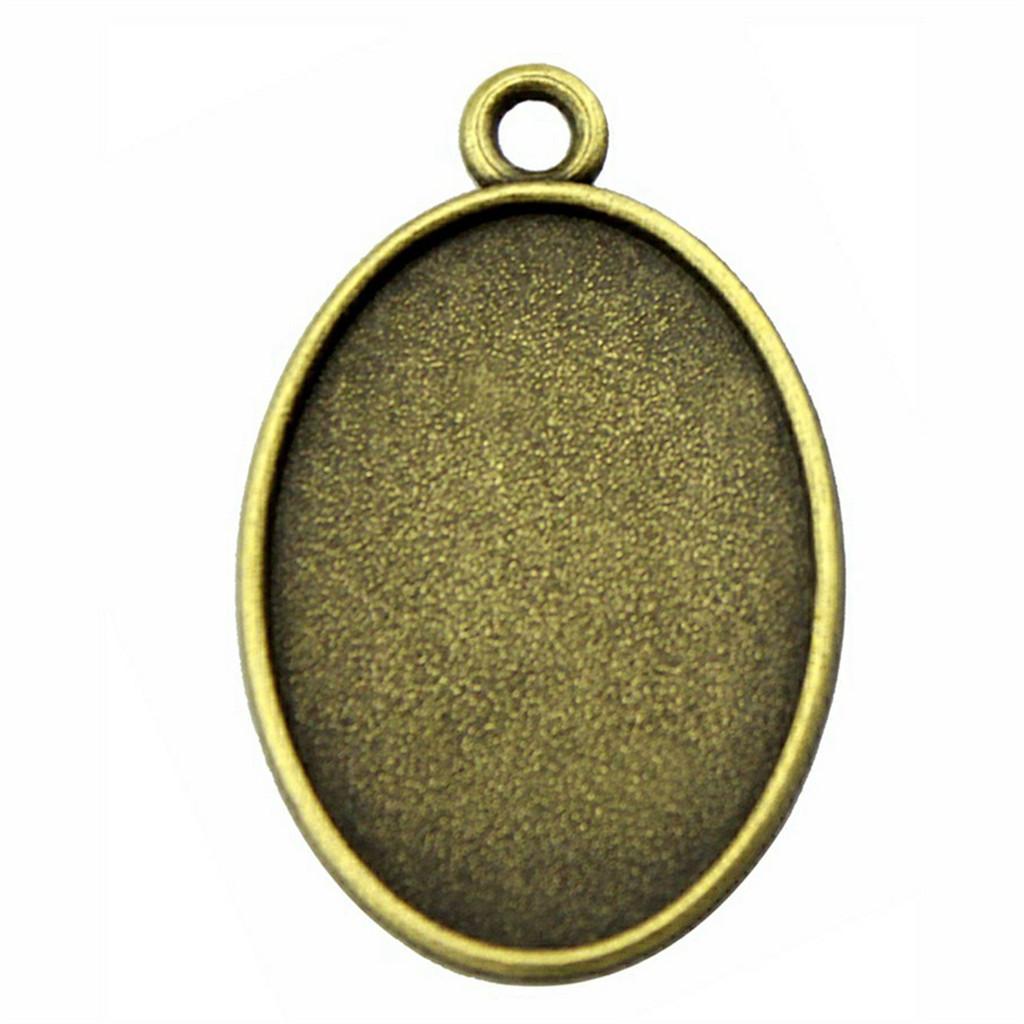 Accessories Parts Fit 18x25mm Oval Glass Cabochon Base Tray Bezel Wedding Jewelry Findings QA039