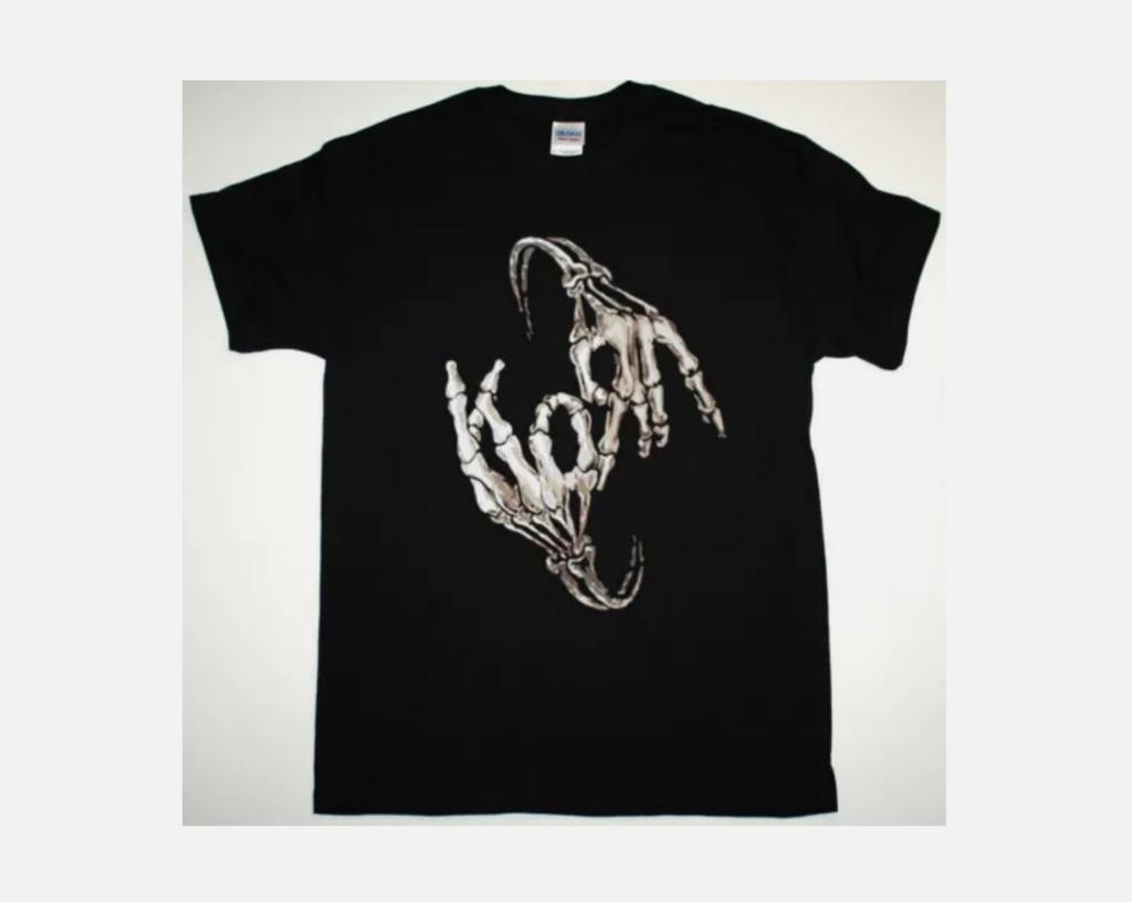 26 KORN SKELETON FINGERS LOGO NEW BLACK T-SHIRT Unisex T-Shirt