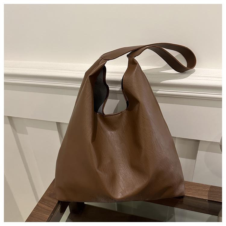 2024 Retro Damska Torba Tote o Dużej Pojemności - Wszechstronna Torba Wiadro na Ramię w Stylu Koreańskim