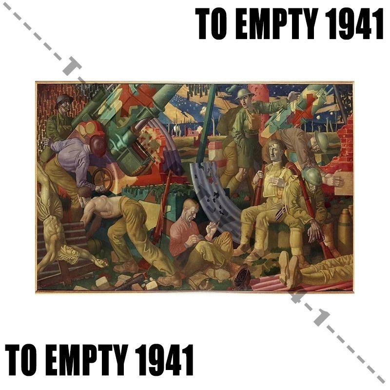 1941 Вторая мировая война Военный стиль Железная живопись Домашняя гостиная Бар Офис Исторический декор