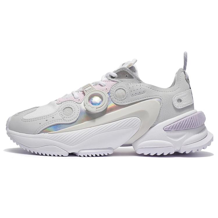 New LiNing Nebula M1 Low Top Athletic Shoes Women's Gray AGCR226-4