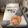 Father's Day Bond Flannel Blanket Warm Soft Halloween Christmas Couch Warm Cozy Decorative Decor Gift for All Season