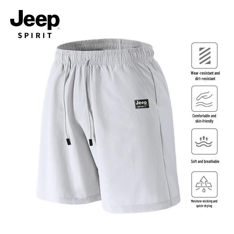JEEP SPIRIT Men s Washed Cotton Casual Shorts L