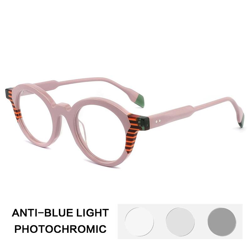 Designer Acetate Reading Glasses Men Anti Blue Light Myopia Prescription Glasses Women Luxury Brand Photochromic Eyewear