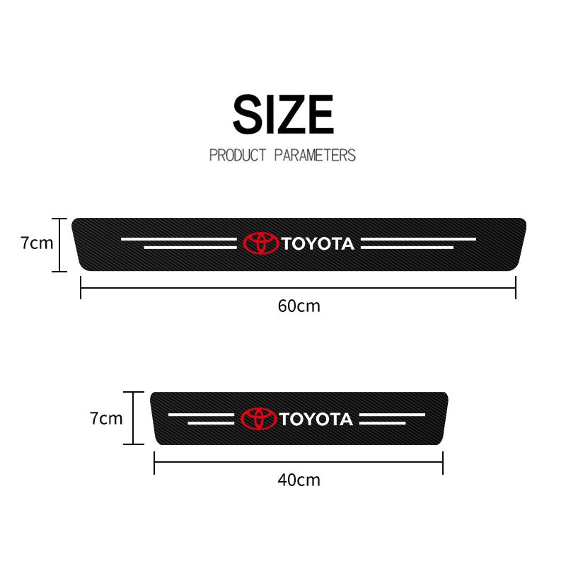 rpfkn8 4PCS Car Door Sill Protective Films Stickers For Toyota Corolla Yaris Camry Prius RAV4 CHR Hilux Aygo Avensis Key Accessories