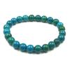 8mm Natürlicher Chrysokoll Edelstein Runde Perlen Partywear Stretch-Armband 7,5" Geschenk für die Liebe RBB-47