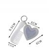 Simple Comb Mirror Keychain Mini Heart Car Keyring Creative Keychain Pendant  Gift