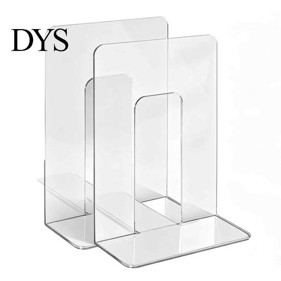 Office Desk Accessories for Book Clear Acrylic File Holder, L-Shaped Organizer, Sturdy Desktop Plastic Dividers Folder Rack, Documents Magazines