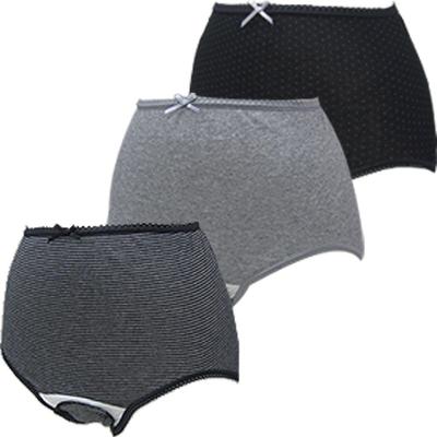 Rose Madam Postpartum Shorts Set of Feels Good On the Comfortable To Value Long Preparation for Large Sizes Also Dot GR Plain BK 3, 100% Cotton, Skin,