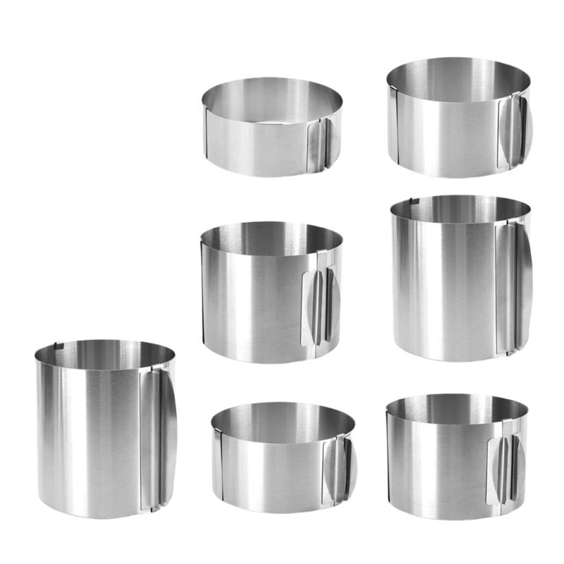 Mousse-Ringe aus Edelstahl Kreisformen mit Skala Rostfrei Verstellbare Backform Rostfrei Kuchen Dekorierwerkzeug