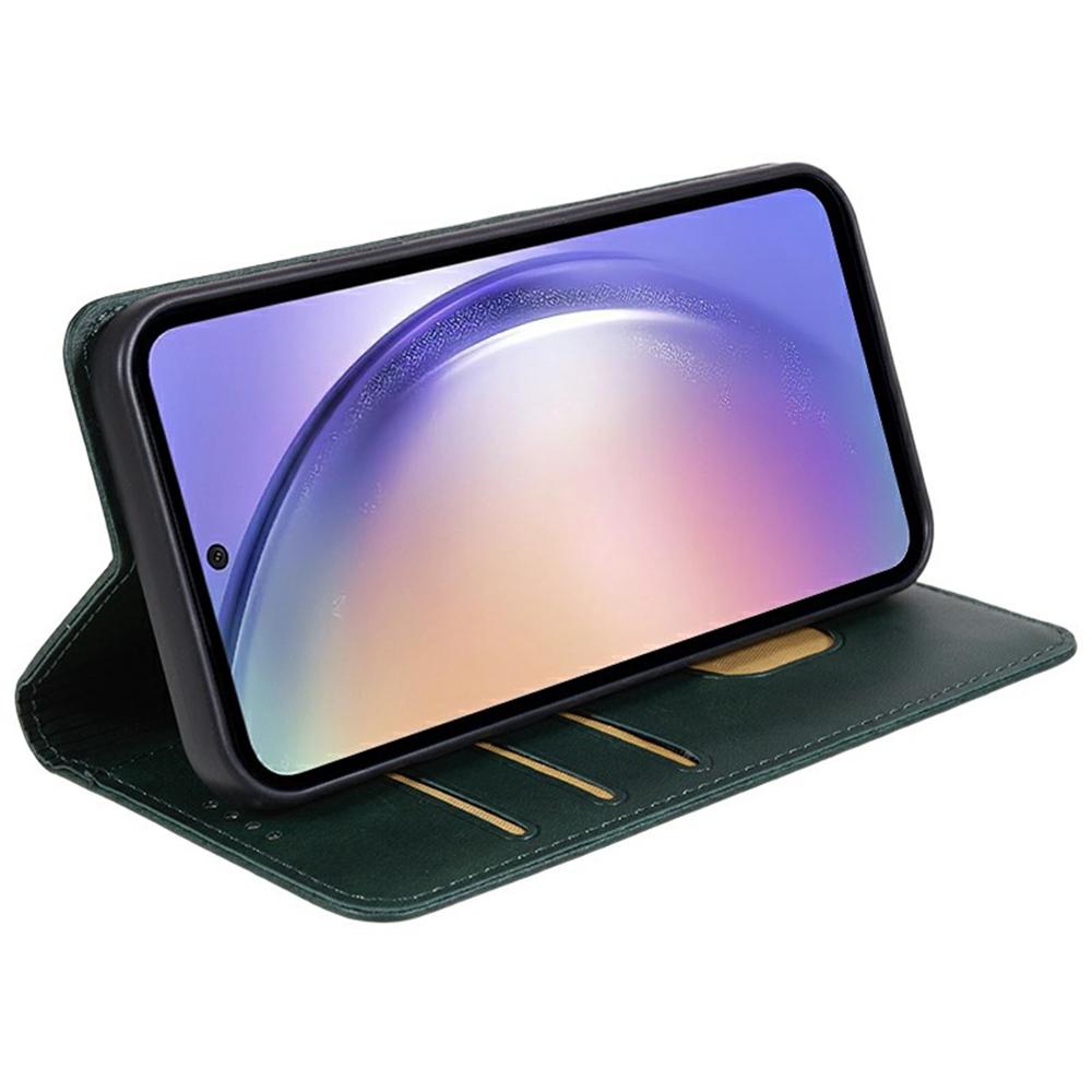 For Samsung Galaxy A36 5G Case Strong Magnetic PU Leather Phone Cover Calf Texture