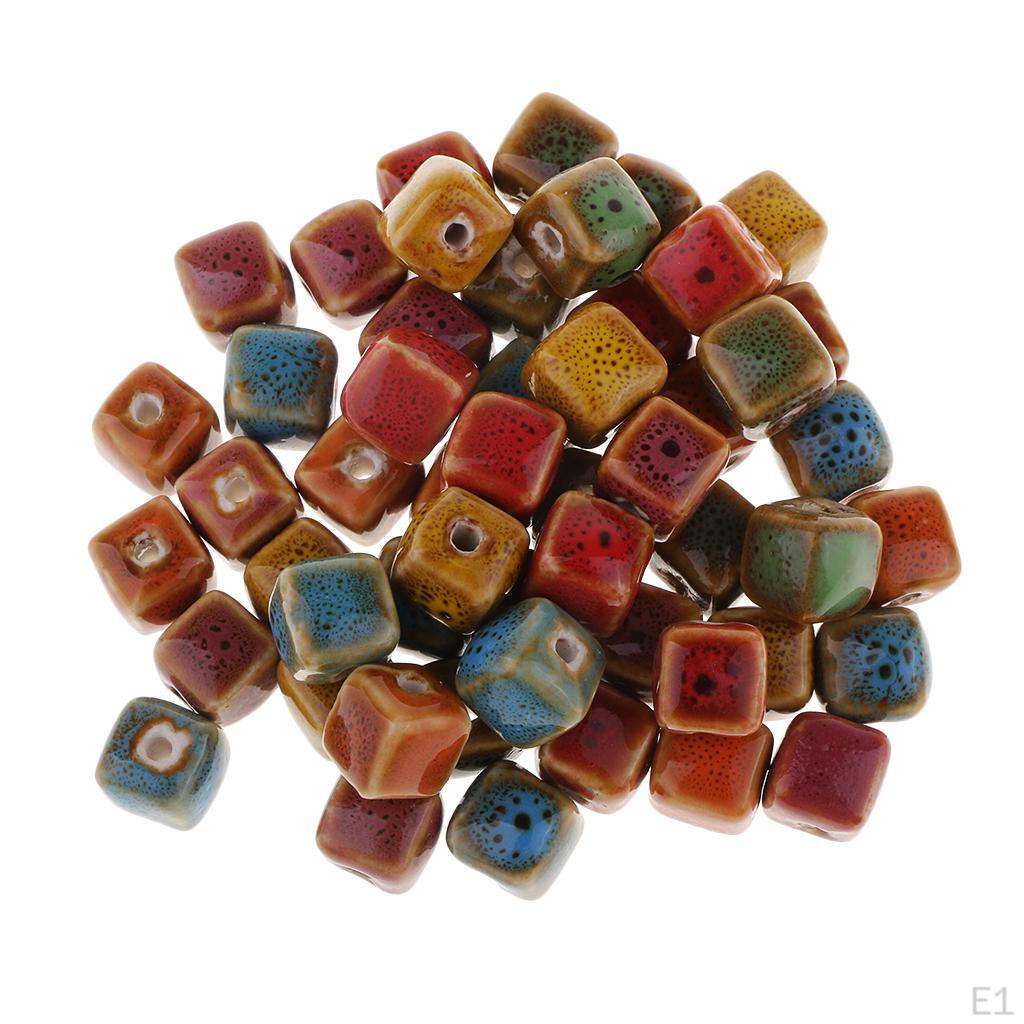 50 /Triangle Ceramic Porcelain Loose Beads DIY Bracelet Jewelry Material