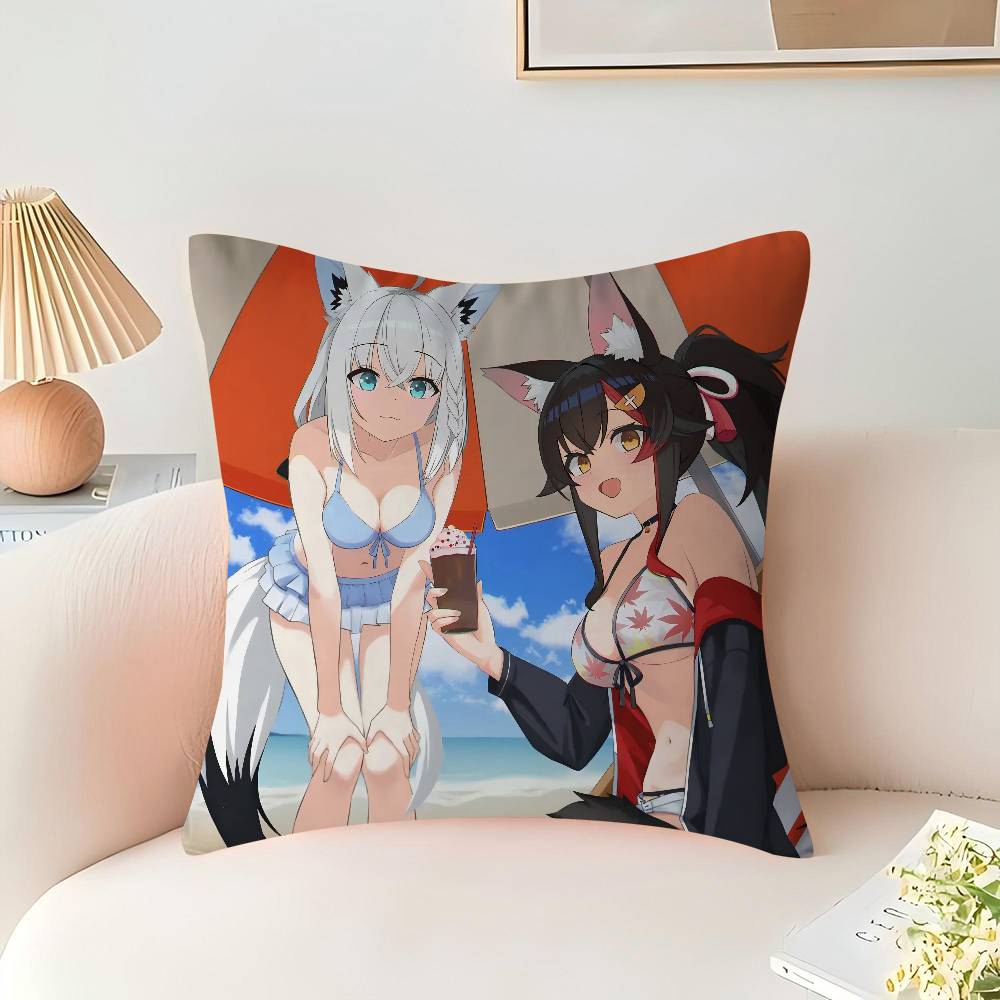 Anime H-hololive Production Pillow Anime Pillow Sofa Bed Head Pillow Cover Cushion Cover 45x45 Cm Fashion