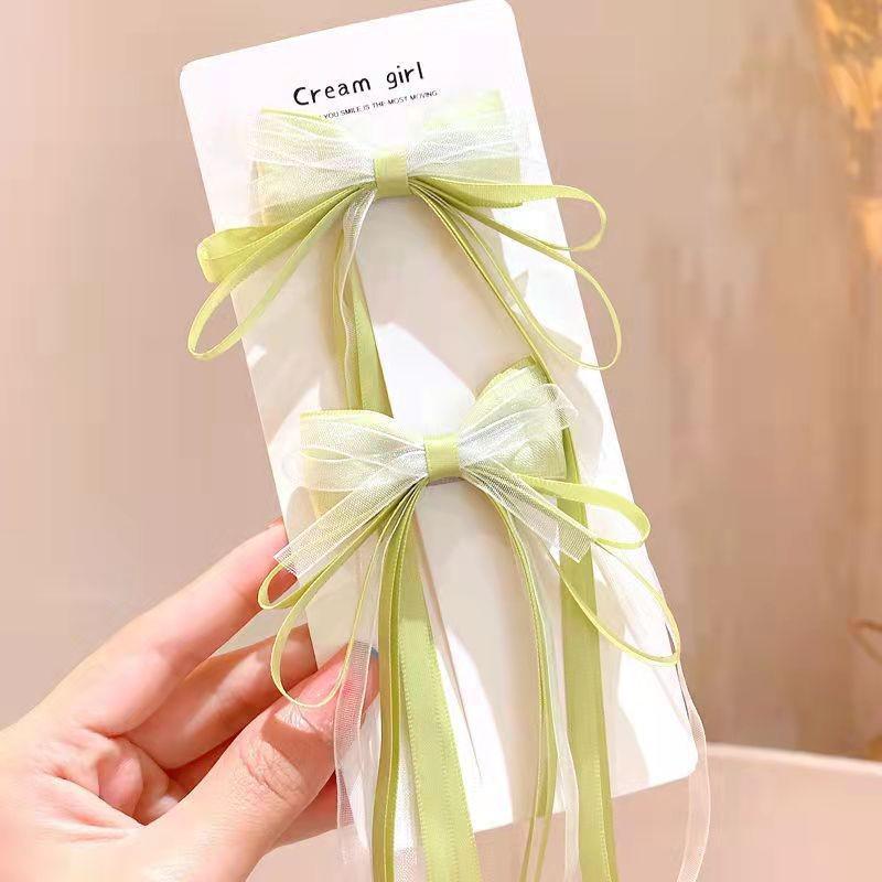 Gradient Silk Yarn Bow Butterfly Hairpin for Kids – Fairytale Style