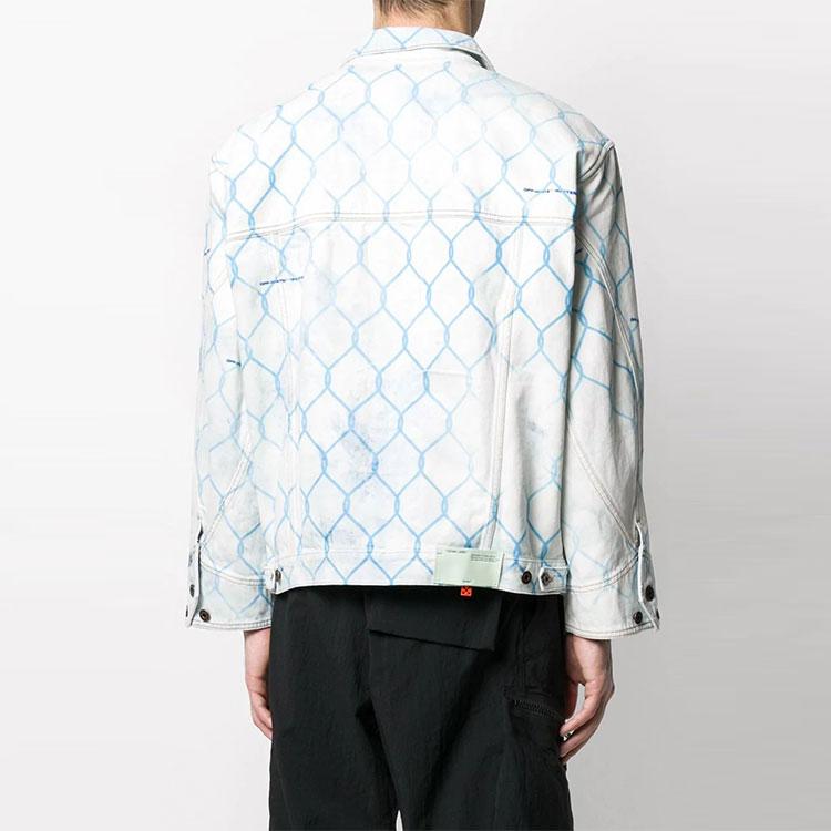 Off-White Fence Jean Jacket Blue Men Outerwear OMYE051S203860307131