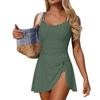 Women's Sporty Conservative Skirt- One-piece Swimsuit