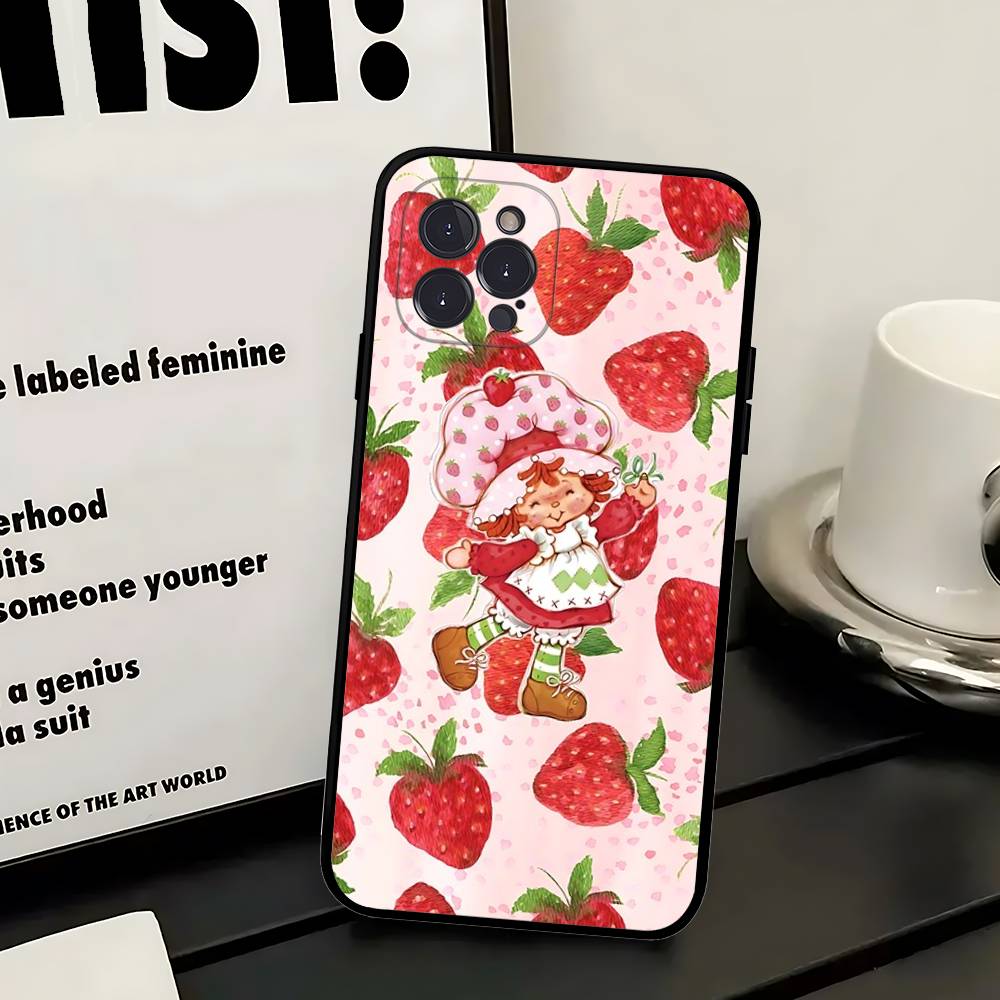 Cartoon Girl S-Strawberry S-Shortcake Phone Case For Iphone 17 16 15 16e 14 13 12 11 Pro Max Plus Case Cover Coque