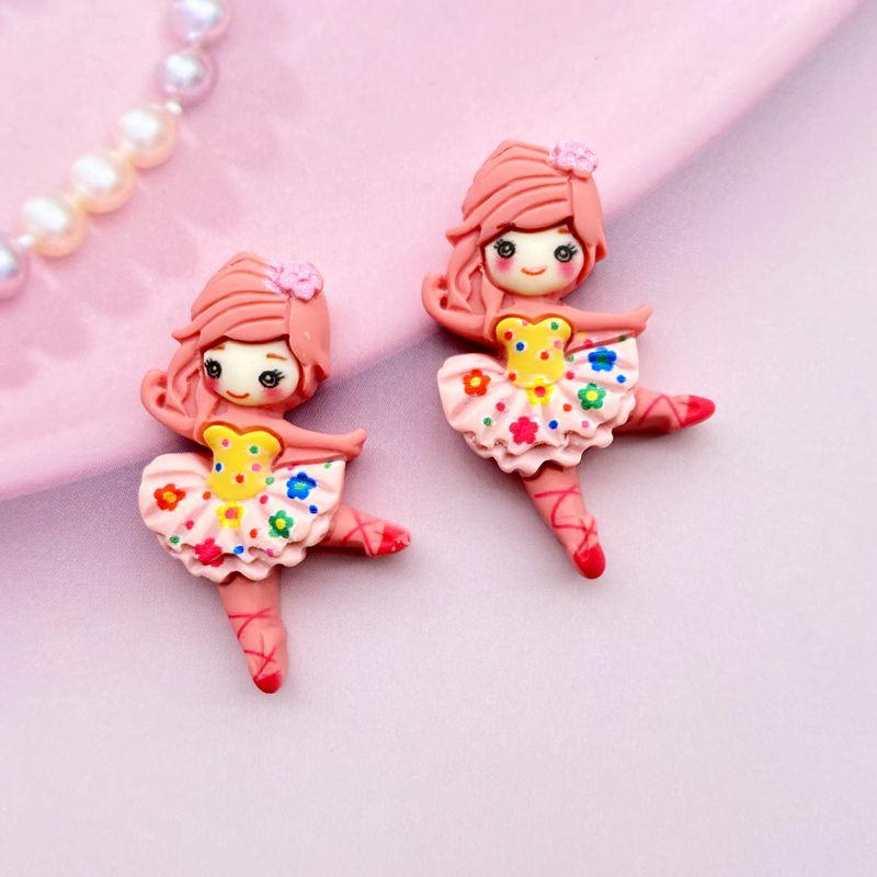 10pcs Resin Mixed Dancing Princess Flat Back Cabochon for Hair Bow Center Scrapbooking