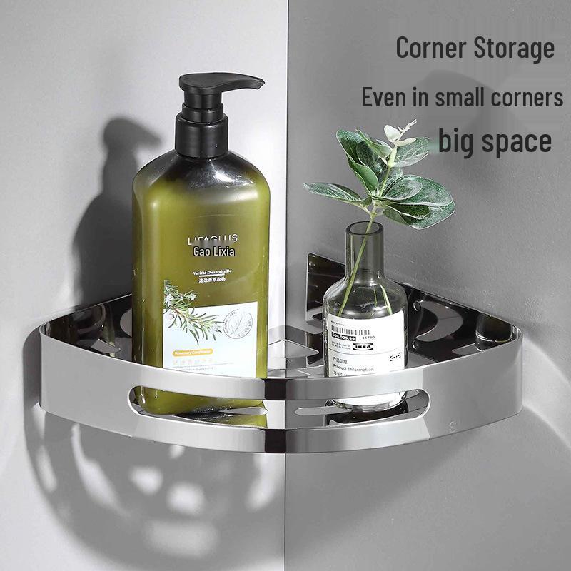 304 Stainless Steel Bathroom Rack Set: Towel Rack, Toilet Triangle Rack, Paper Holder, Storage Hanger