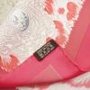 Used Domestic genuine, extremely beautiful condition, HERMES J.Abadie CASOUES PLUMETS faceless helmet Carre 90 large silk scarf, pink, authentic,