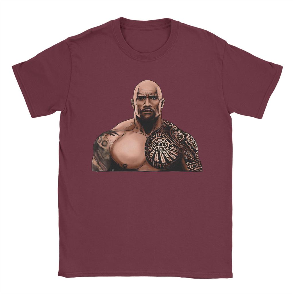 Harajuku Tshirt Dwayne Johnson Tattoo Bull Pure Cotton Tshirts Tee Shirt For Unisex Summer Y2k Fun Casual Short Sleeve Top Tees