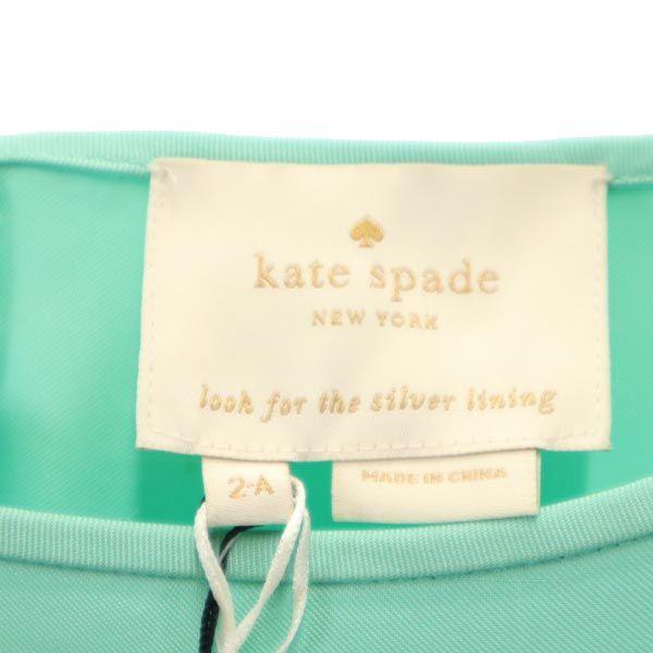 Kate Spade Short sleeve one piece 2 Green system Back ribbon Women Used